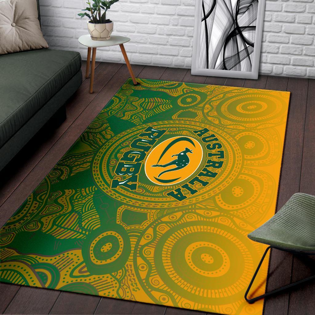 Aboriginal Area Rug, Australia Rugby and Coat Of Arms Ver02 - - Vibe Hoodie Shop