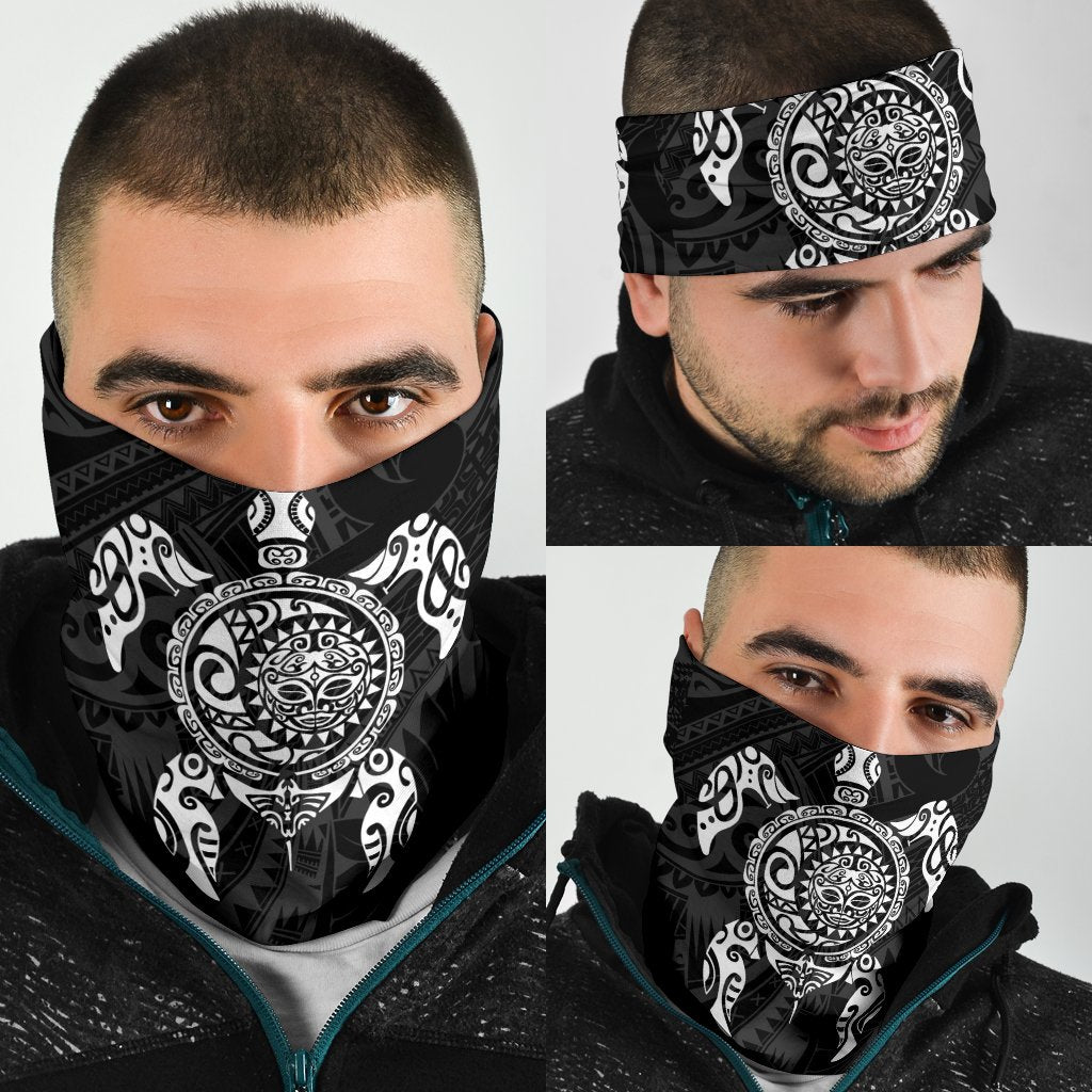 New Zealand Bandana, Maori Turtle Tattoo - White - Vibe Hoodie Shop