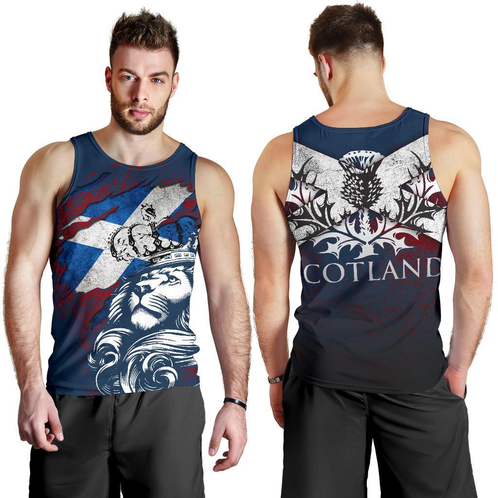 Lion Scotland Men Tank Top - Scotland In Me - Vibe Hoodie Shop