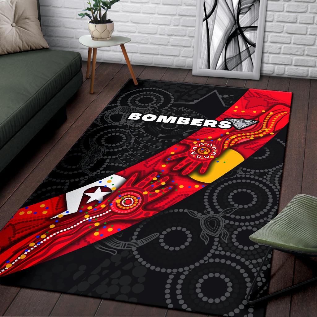 Bombers NAIDOC Week Area Rug Essendon Ingenious - Vibe Hoodie Shop