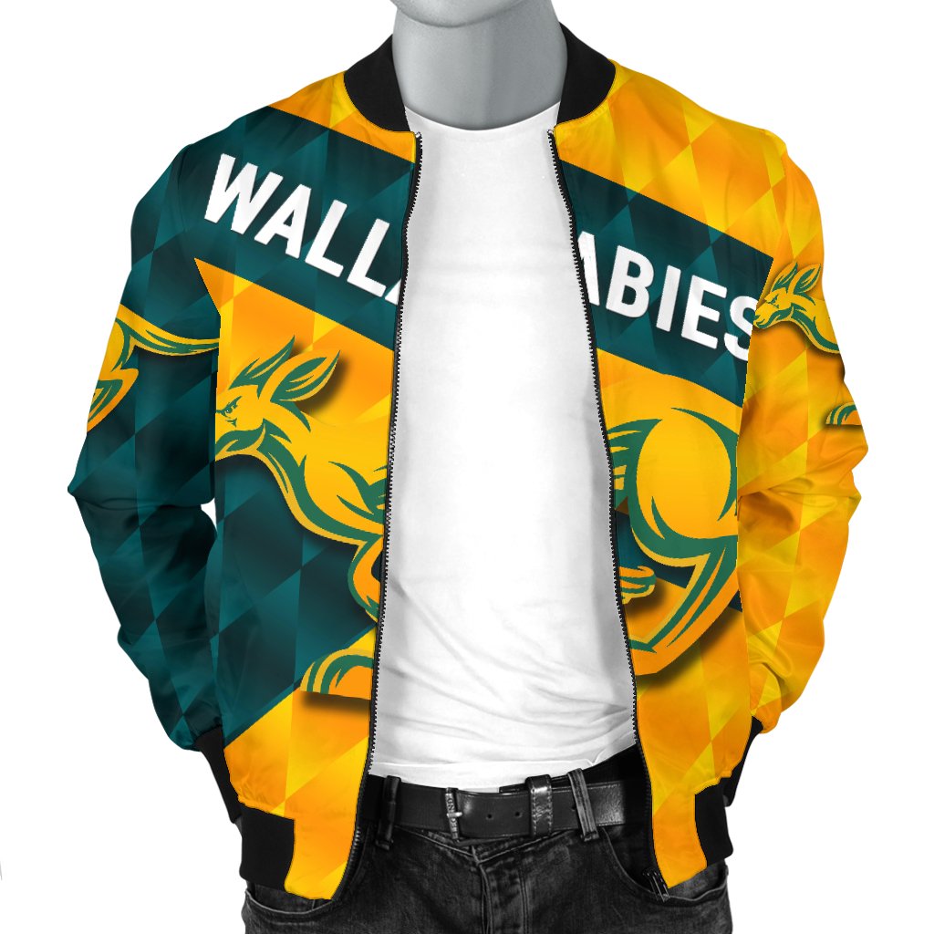 Wallabies Men Bomber Jacket Sporty Style - Vibe Hoodie Shop