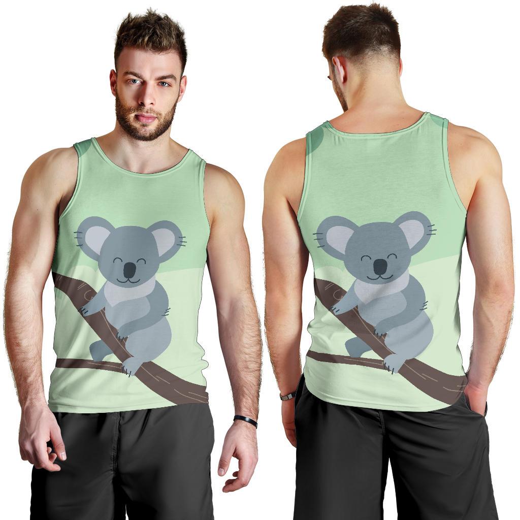 Men Tank Top - Koala Mens Tank Happy - Vibe Hoodie Shop