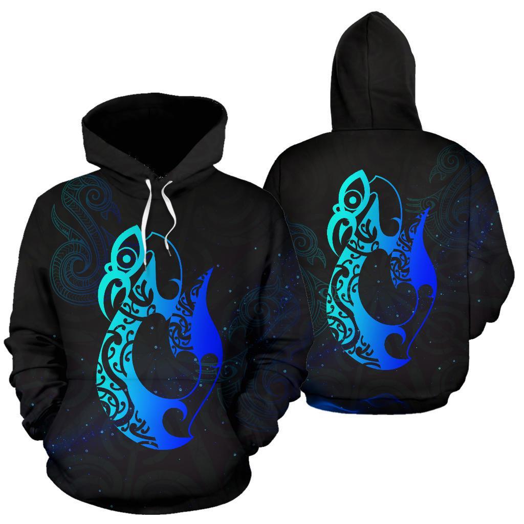 Light Maori Manaia New Zealand Hoodie - Blue - Vibe Hoodie Shop