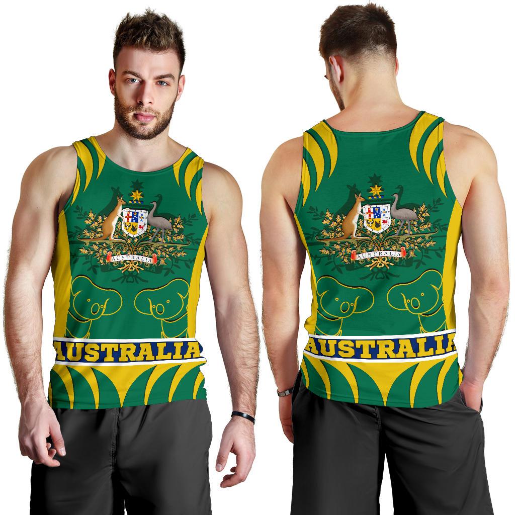 Tank Top - Australian Coat Of Arms Tank Koala - Men - - Vibe Hoodie Shop