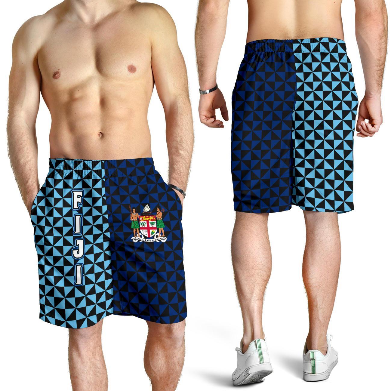 Fiji Polynesian All Over Print Men's Shorts Coat Of Arms - Vibe Hoodie Shop