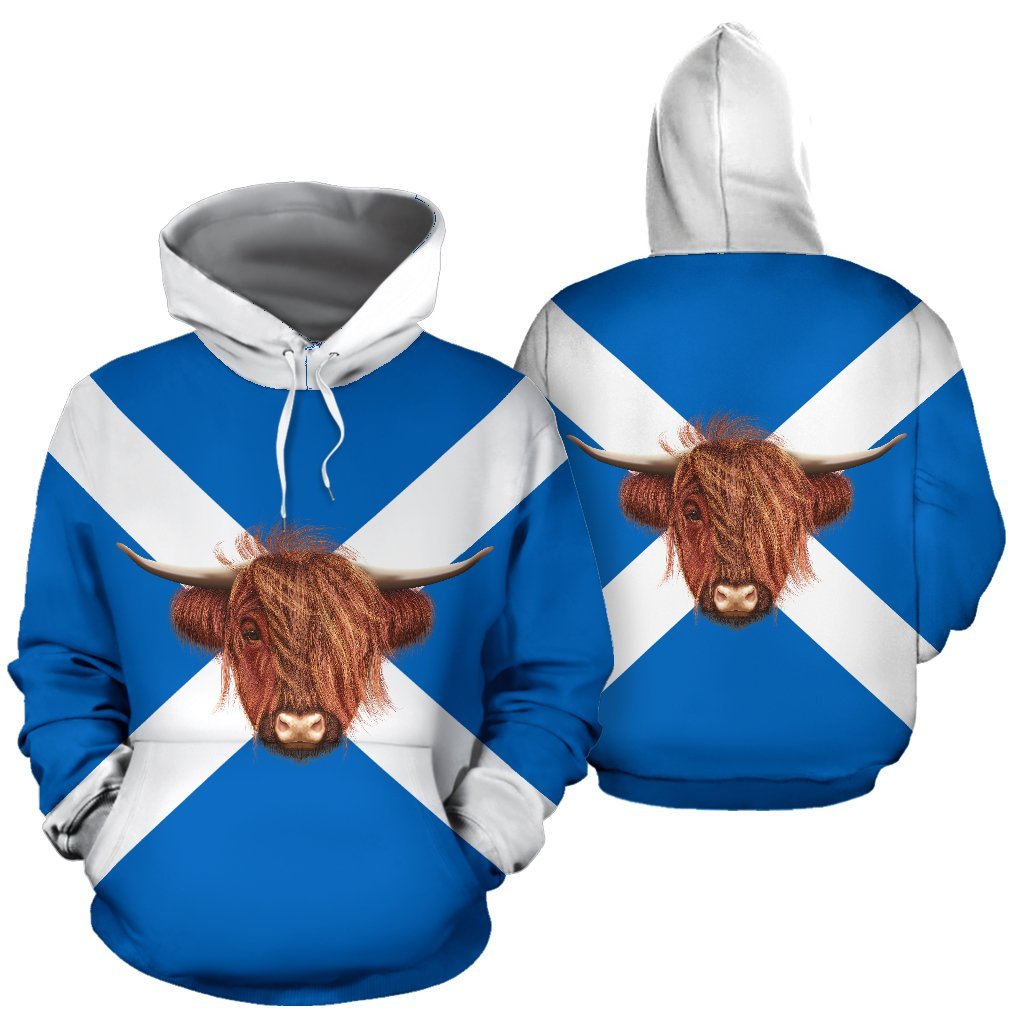 Scotland - Highland Cow All - Over Hoodie - Vibe Hoodie Shop