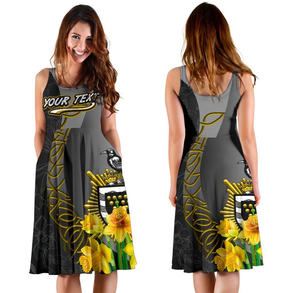 cornwall-celtic-custom-personalised-midi-dress-daffodil-with-seal