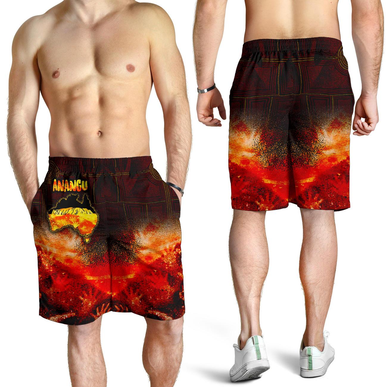 Aboriginal Men's Shorts - Anangu Custodians - Vibe Hoodie Shop