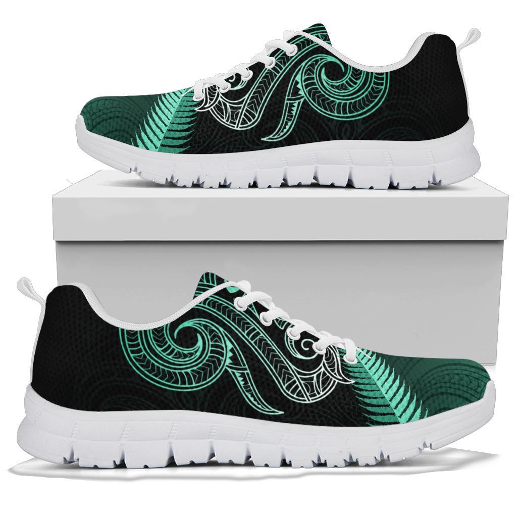 Maori Manaia New Zealand Sneakers Turquoise - Vibe Hoodie Shop