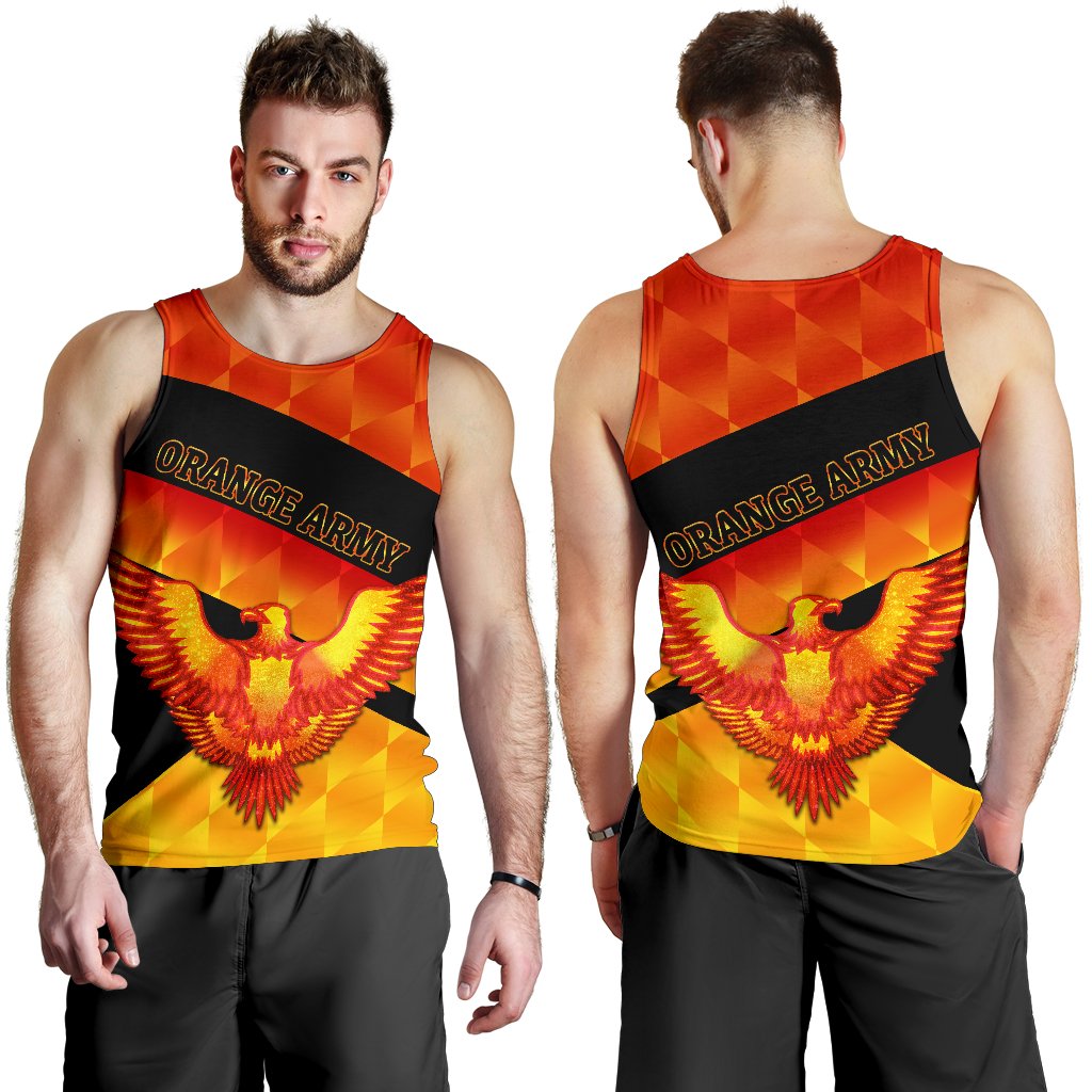 Sunrisers Hyderabad Orange Army Men's Tank Top Cricket Sporty Style - Vibe Hoodie Shop