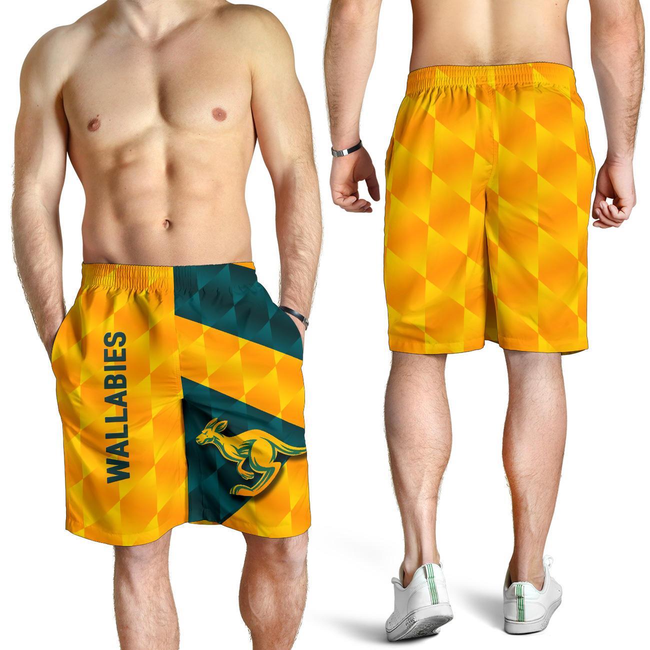 Wallabies Men Shorts Sporty Style - Vibe Hoodie Shop