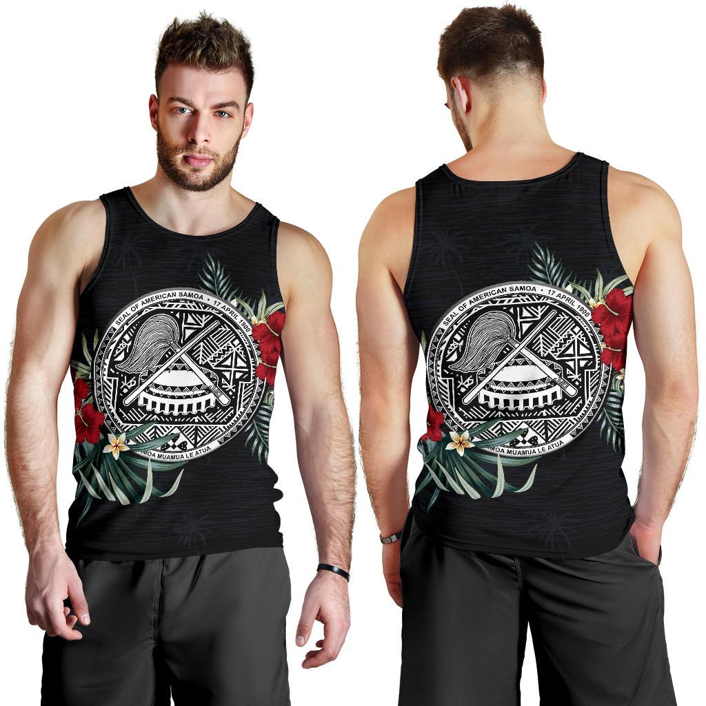 American Samoa Hibiscus Men's Tank Top - Vibe Hoodie Shop