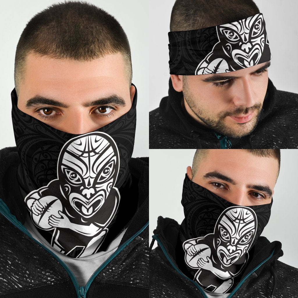 New Zealand Neck Geiter Rugby with Haka Face - Vibe Hoodie Shop
