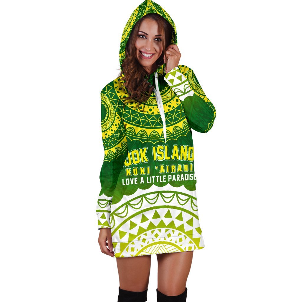 Cook Islands Hoodie Dress Love A Little Paradise - Vibe Hoodie Shop