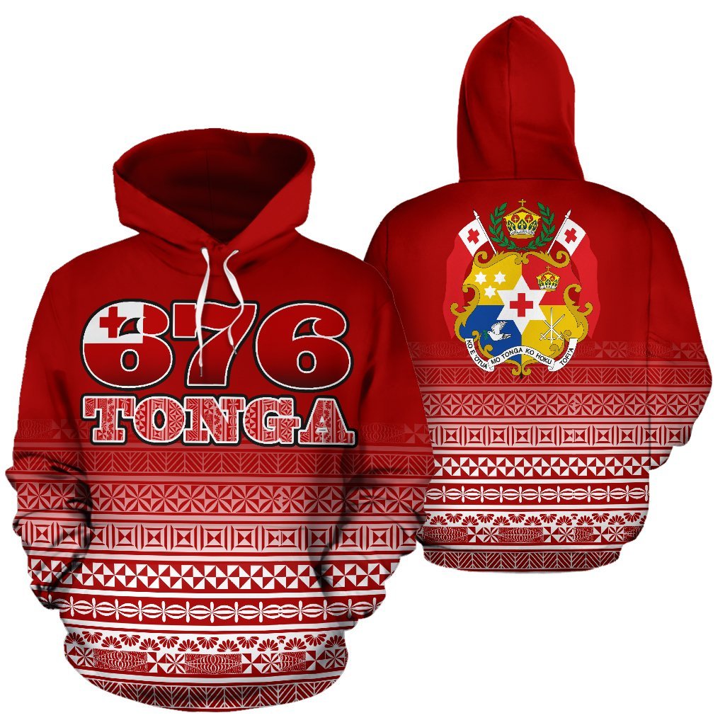 Tonga 676 Phone Code Pullover Hoodie - Vibe Hoodie Shop