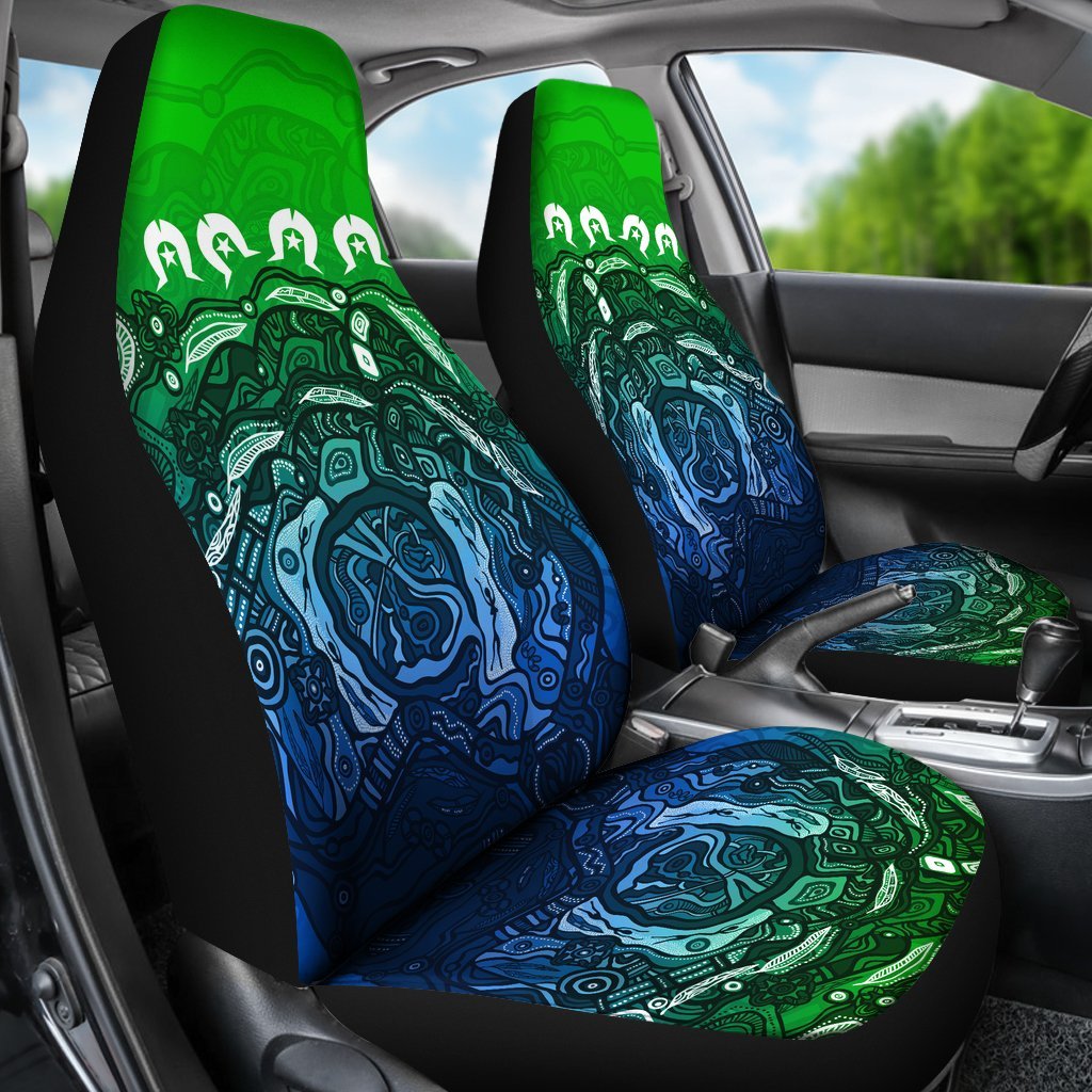 Torres Strait Islands Car Seat Covers - Blue - Vibe Hoodie Shop