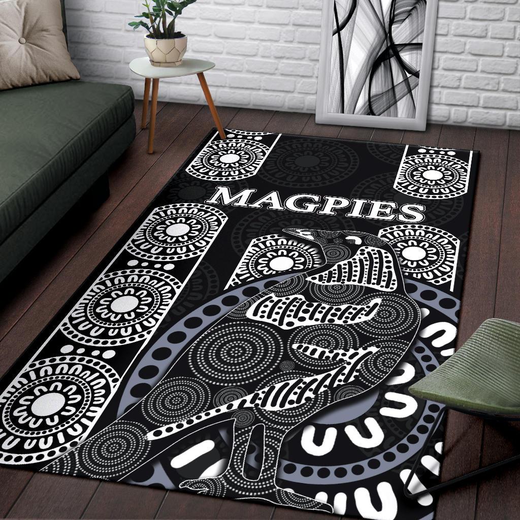 Magpies Area Rug Aboriginal - Vibe Hoodie Shop
