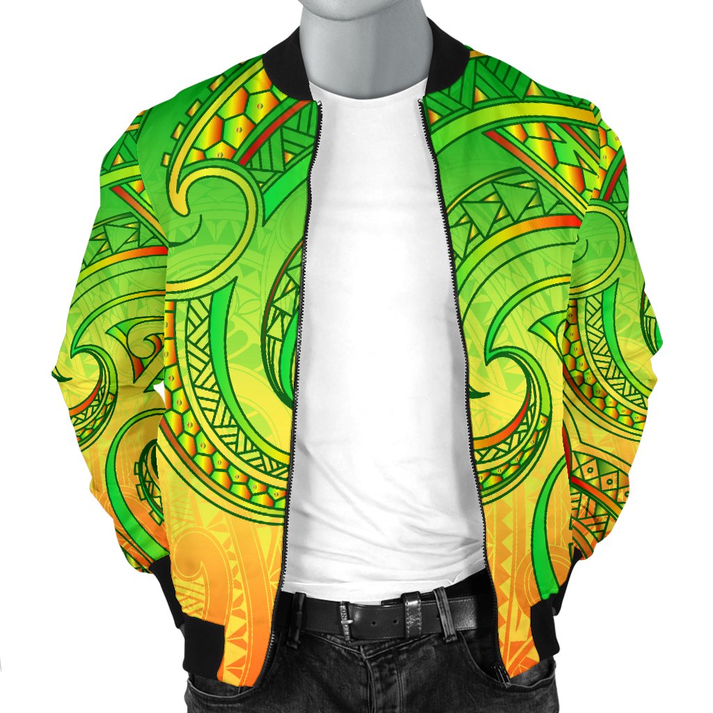 New Zealand Maori Mangopare Men Bomber Jacket Polynesian - Rasta - Vibe Hoodie Shop