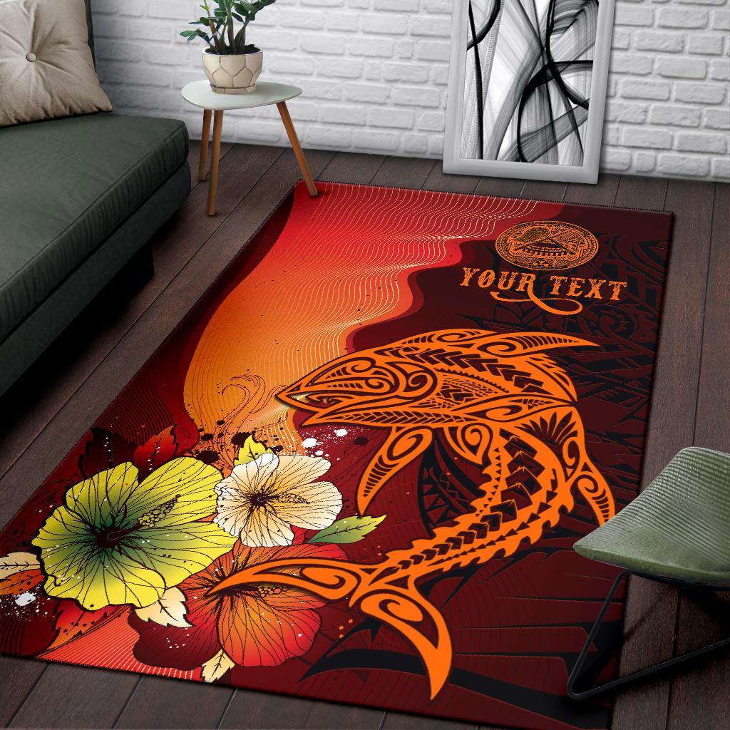 American Samoa Custom Personalised Area Rugs - Tribal Tuna Fish - Vibe Hoodie Shop