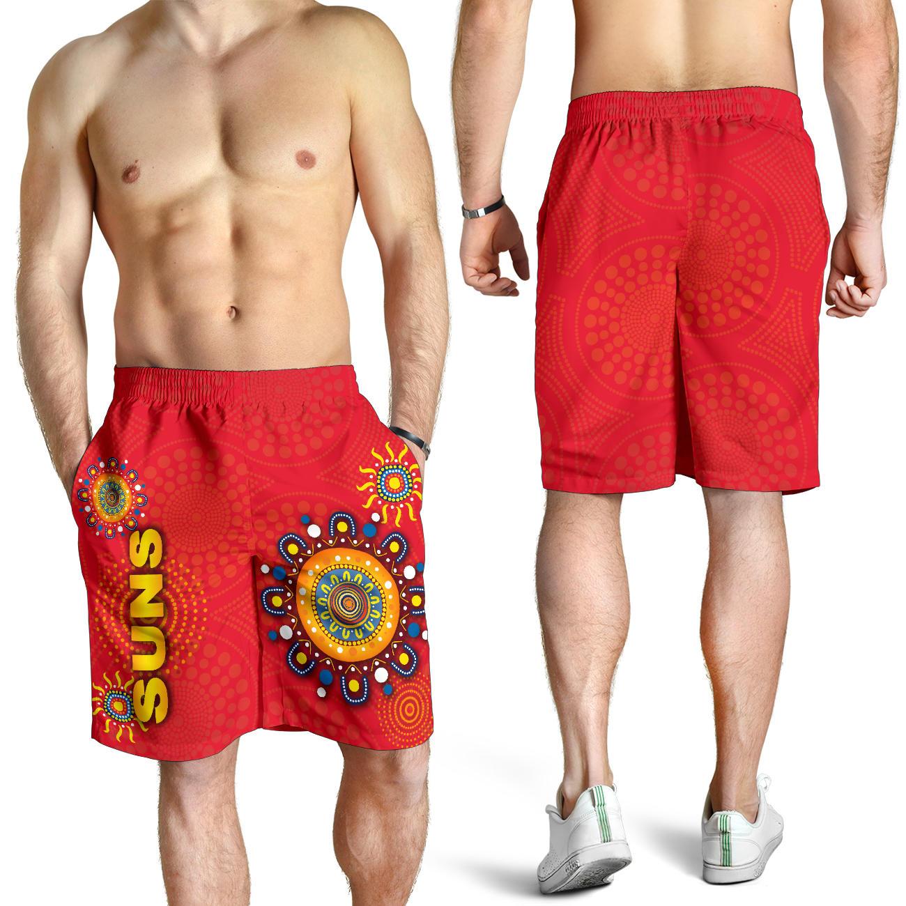 Gold Coast Men Shorts Suns Indigenous - Vibe Hoodie Shop