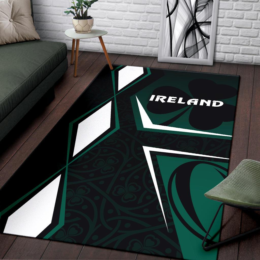 Irish Rugby Area Rug Celtic Shamrock Vibes - Vibe Hoodie Shop