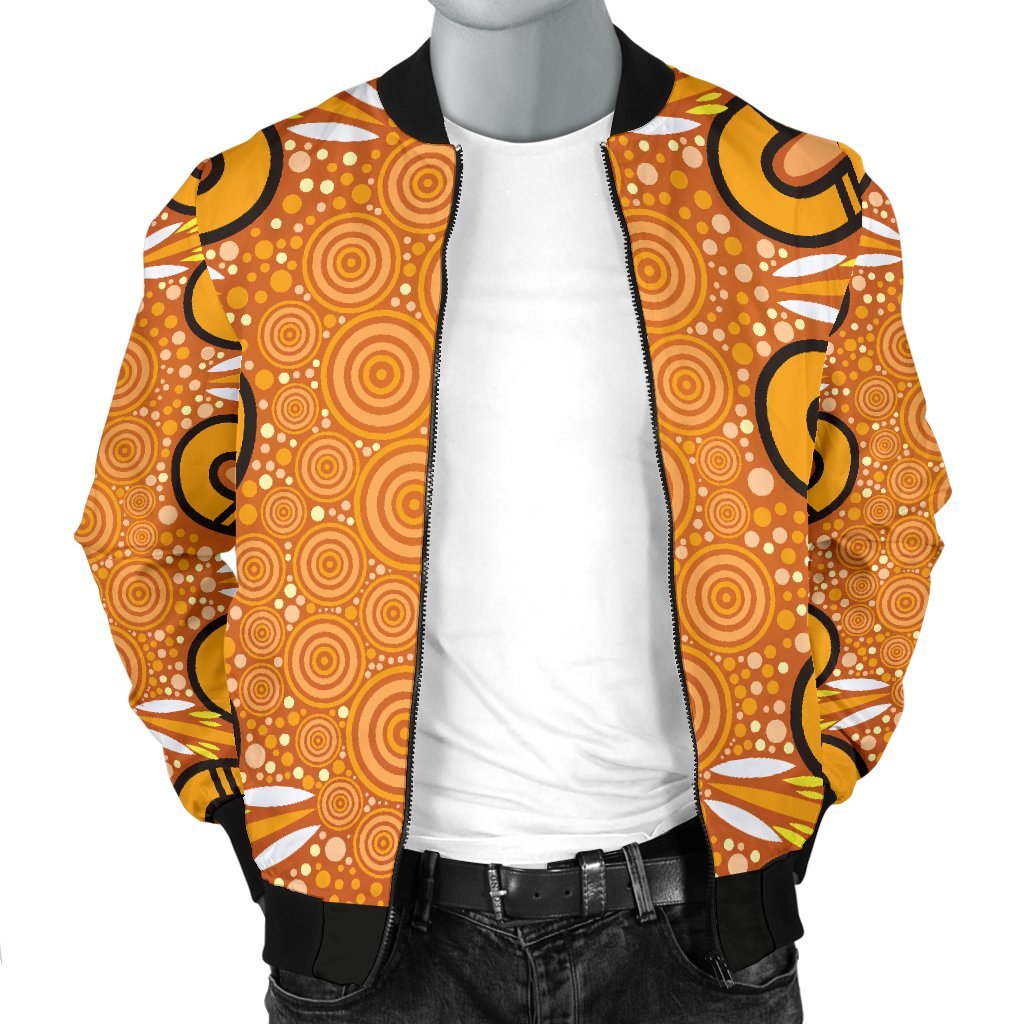 Aboriginal Men's Bomber Jacket - Indigenous Art Patterns Ver03 - Vibe Hoodie Shop