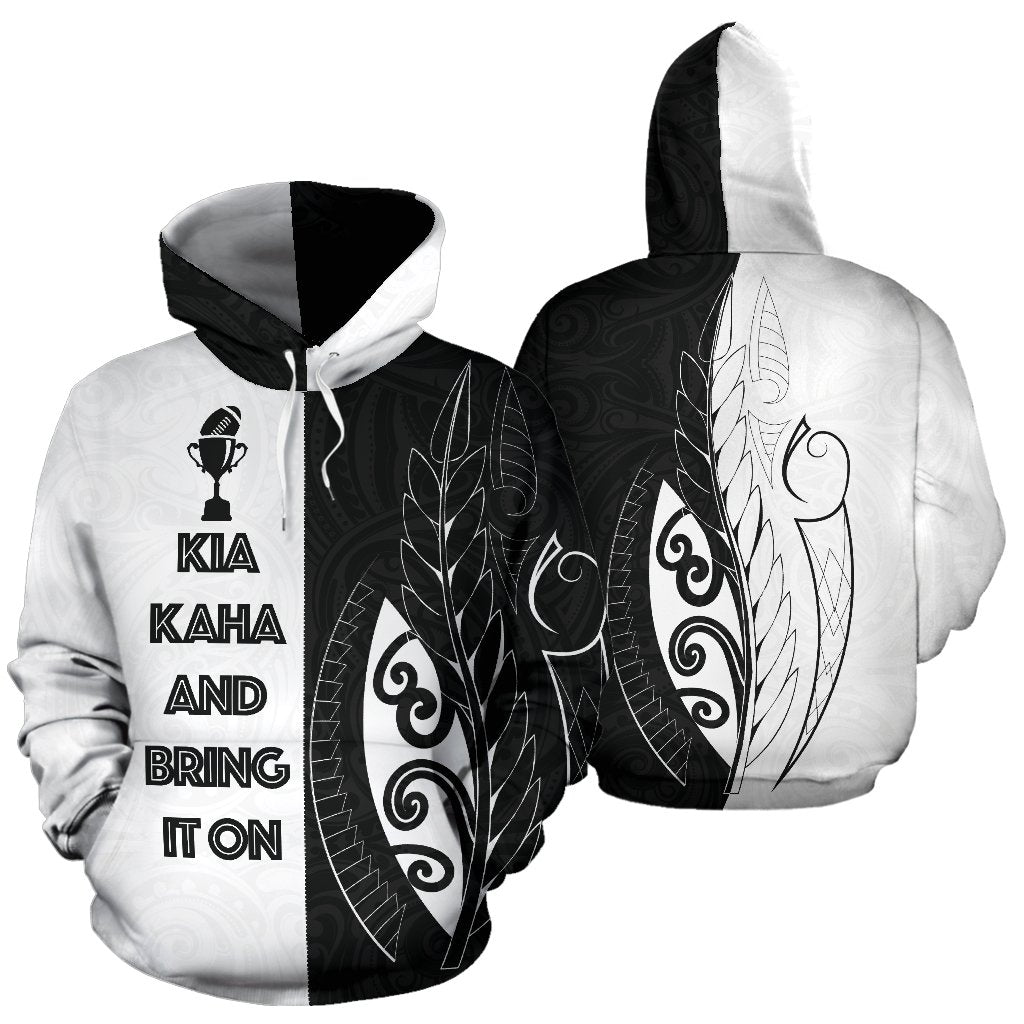 New Zealand Rugby Hoodie, Kia Kaha And Bring It On Pullover Hoodie - Vibe Hoodie Shop