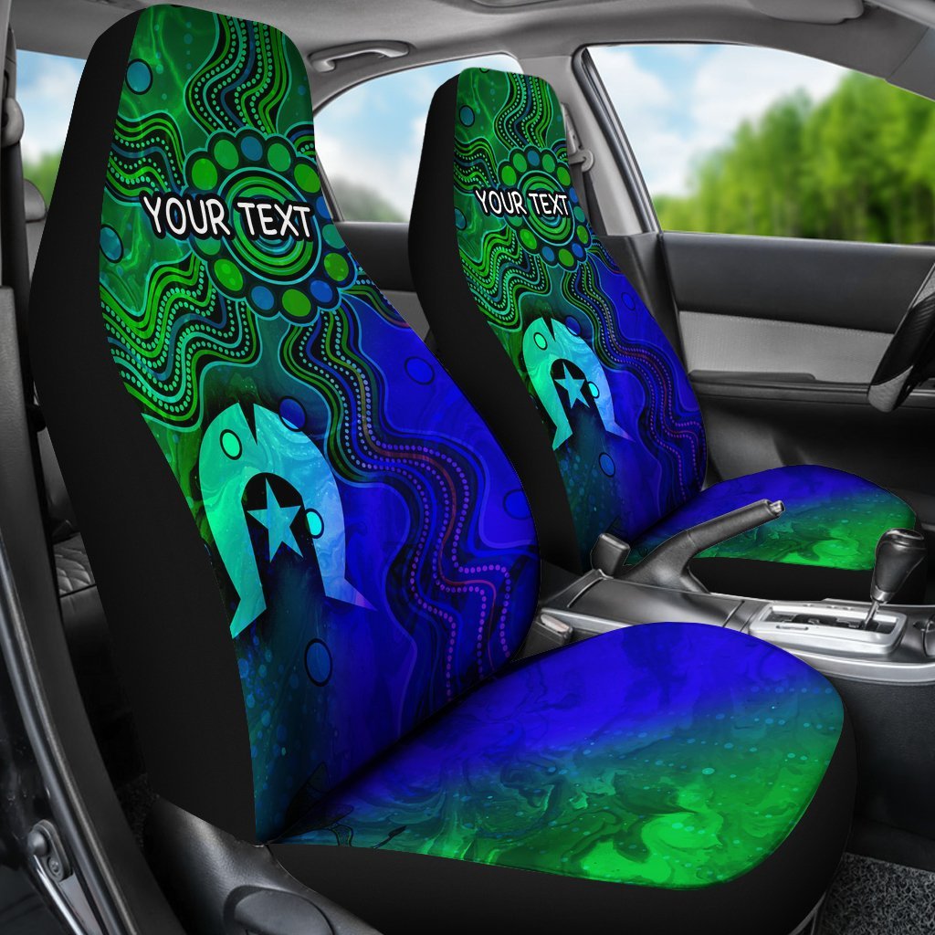 Custom Aboriginal Car Seat Covers, Torres Strait Islands Flag - Vibe Hoodie Shop