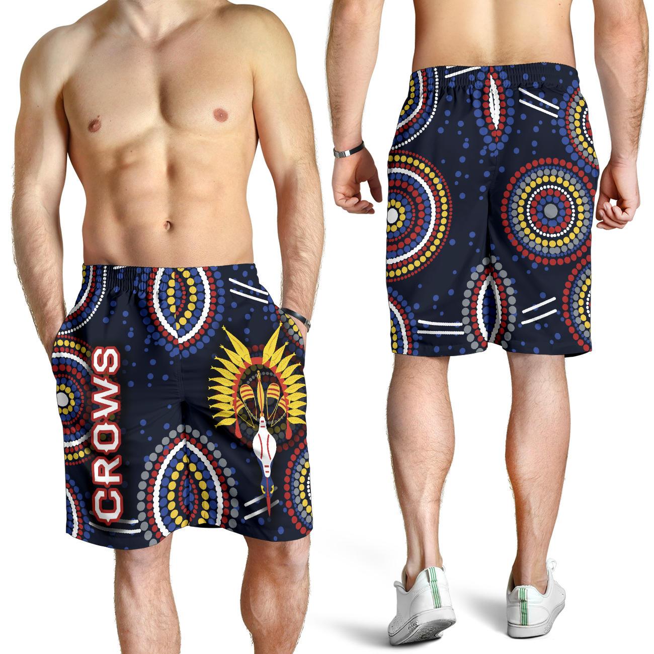 Adelaide Men Shorts Original Indigenous Crows - Vibe Hoodie Shop