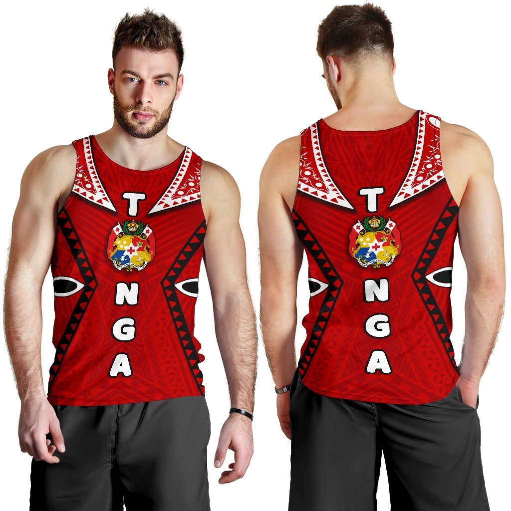 Tonga Men's Tank Top Ngatu - Coat Of Arms - Vibe Hoodie Shop