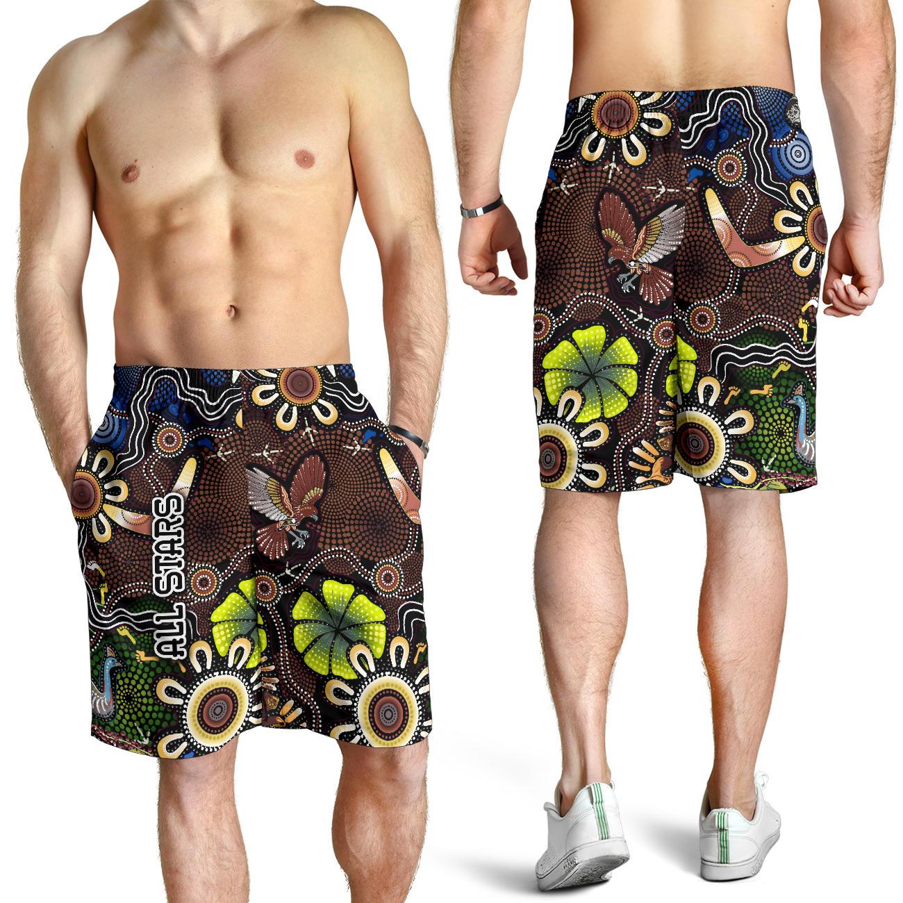 Indigenous Men Shorts All Stars Ethnic Style - Vibe Hoodie Shop