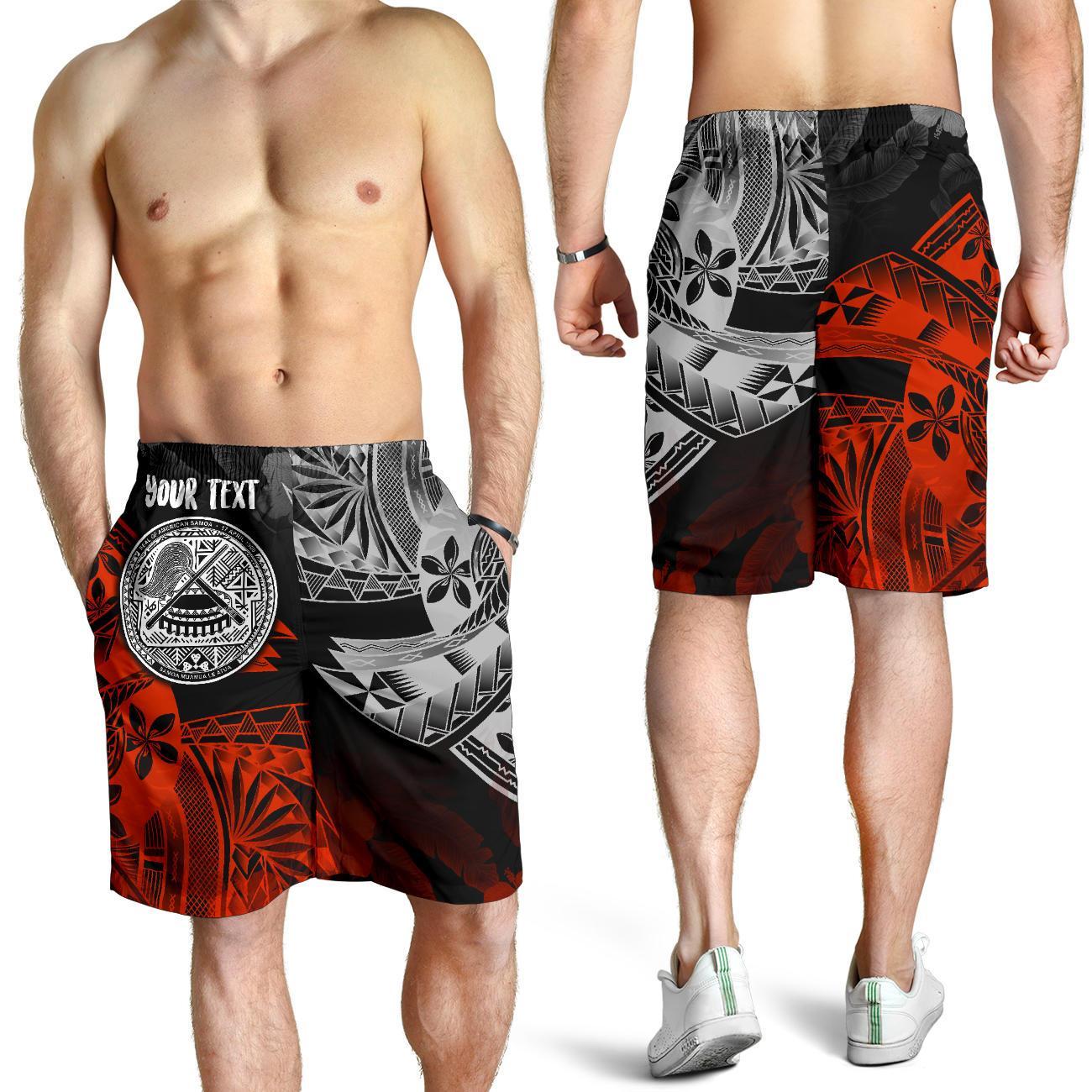 American Samoa Personalised Men's Shorts - Vintage Polynesian Style - Vibe Hoodie Shop