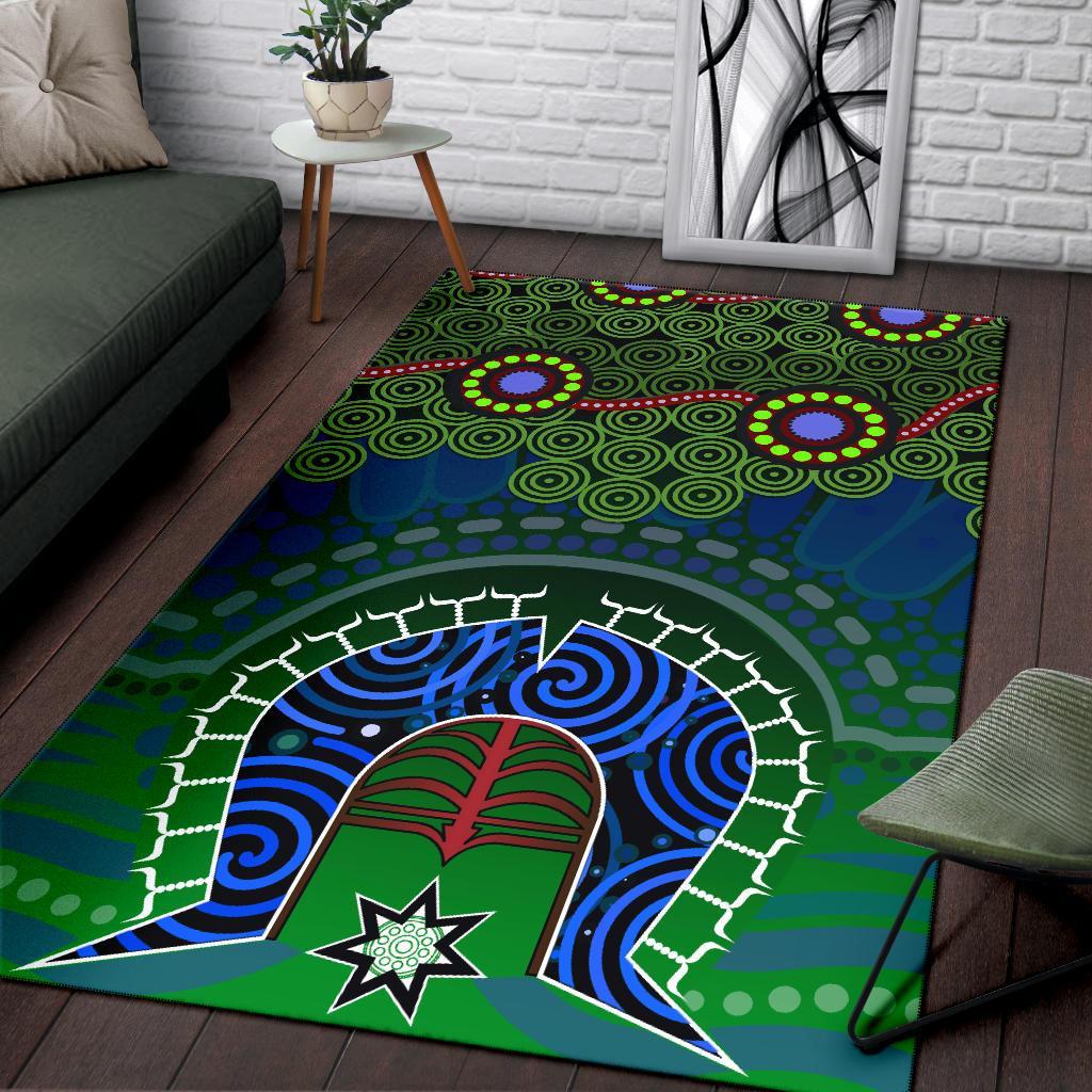 Torres Strait Area Rug - Dhari And Dot Patterns - Vibe Hoodie Shop