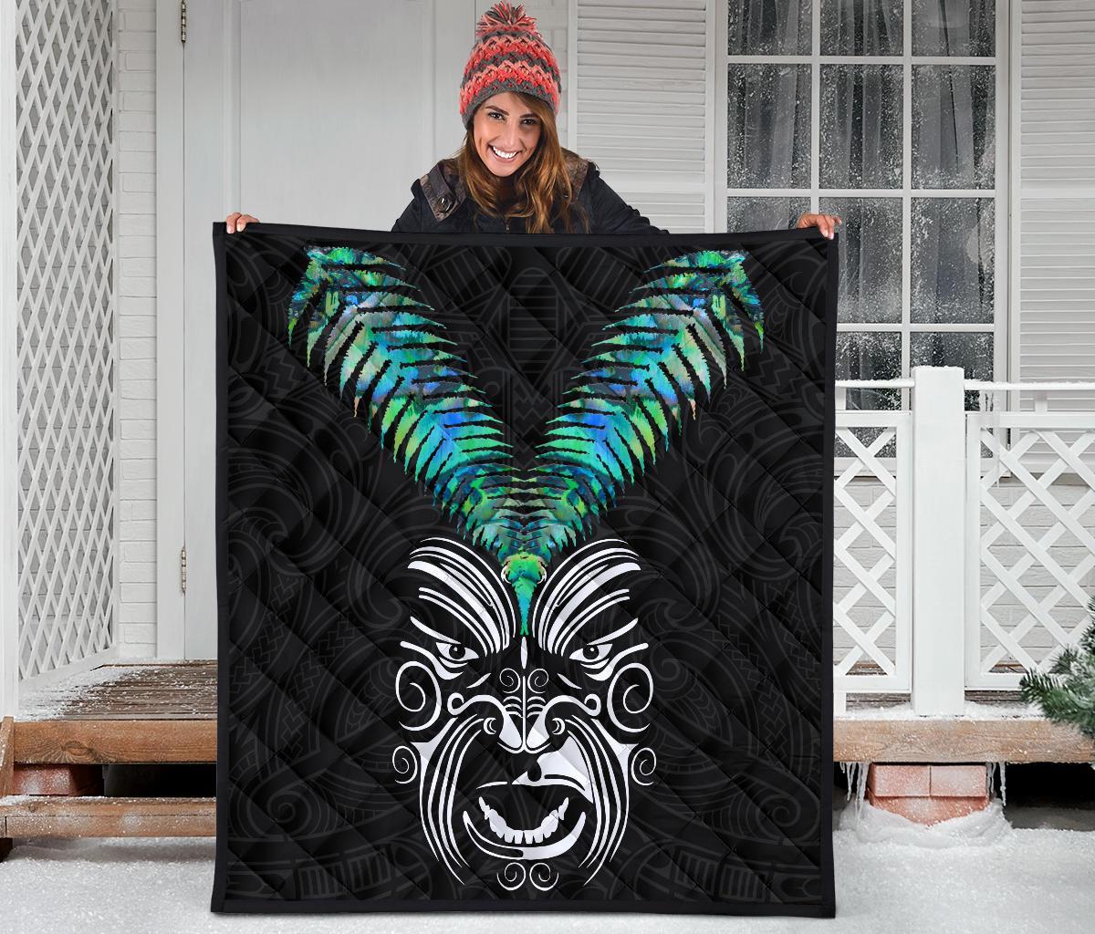 New Zealand Maori Moko Premium Quilt Paua Shell - Vibe Hoodie Shop