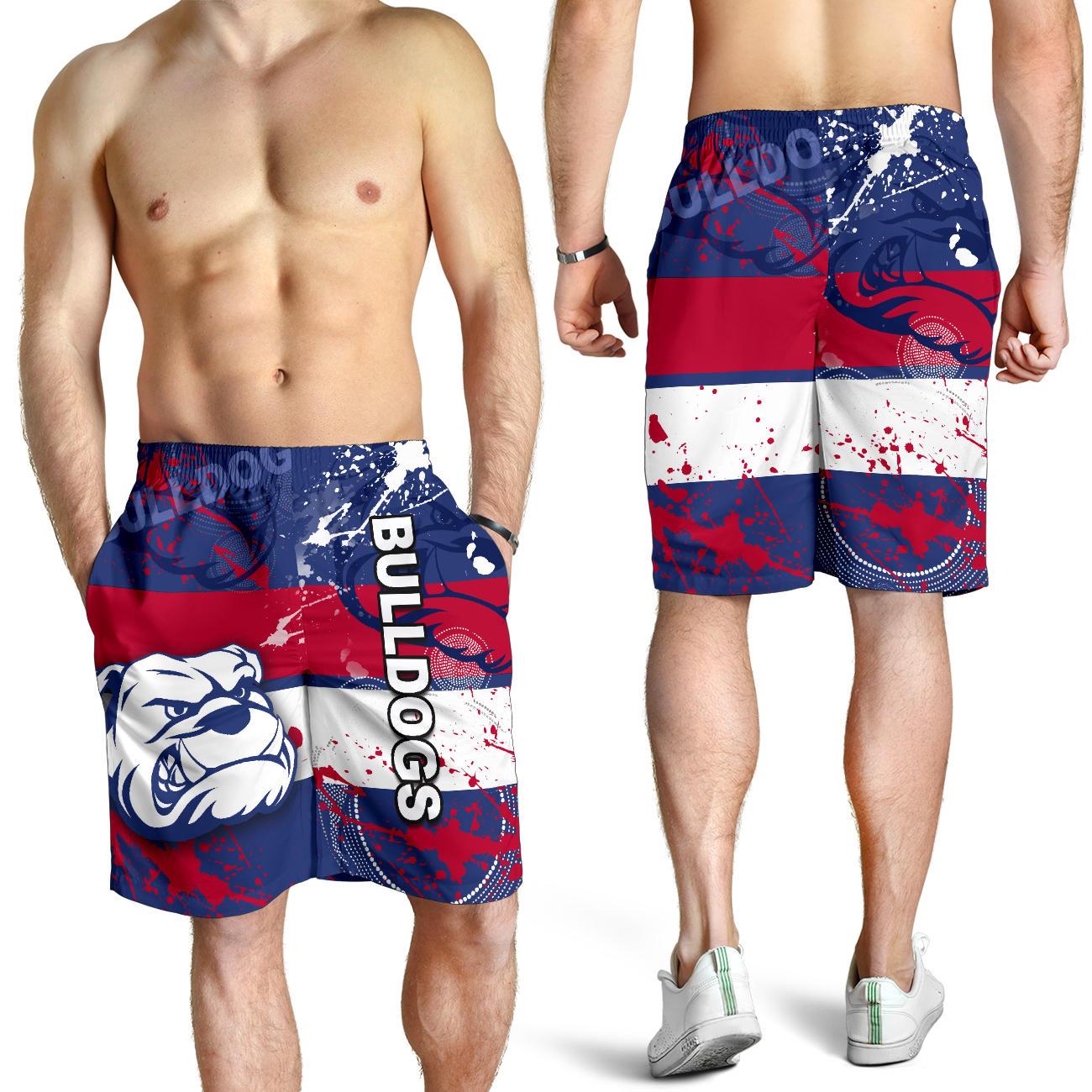 Western Bulldogs All Over Print Men's Shorts - Vibe Hoodie Shop