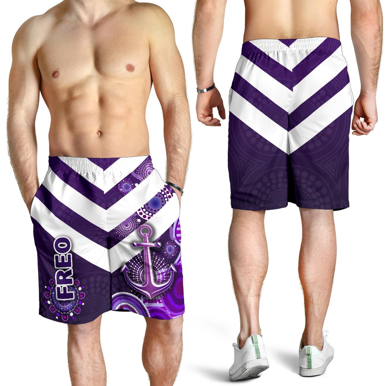 Fremantle Men Shorts Dockers Indigenous Freo - Vibe Hoodie Shop