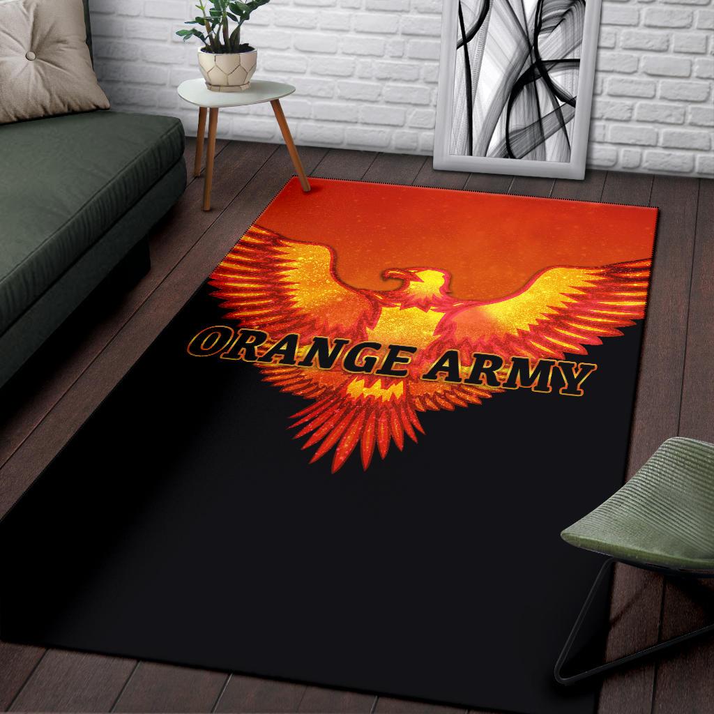 Orange Army Area Rug Cricket Black - Vibe Hoodie Shop