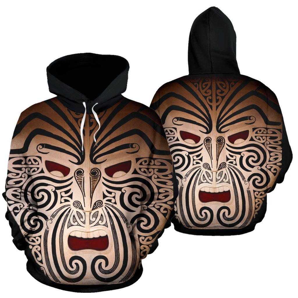 New Zealand The Maori Moko Warface Full Hoodie - Vibe Hoodie Shop