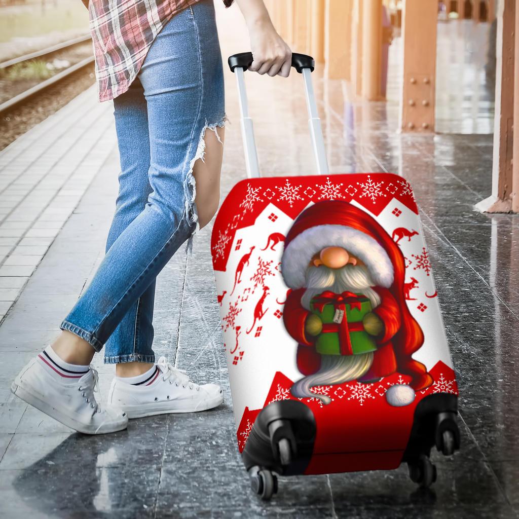 Australia Christmas Luggage Cover - Christmas Gnome - Vibe Hoodie Shop