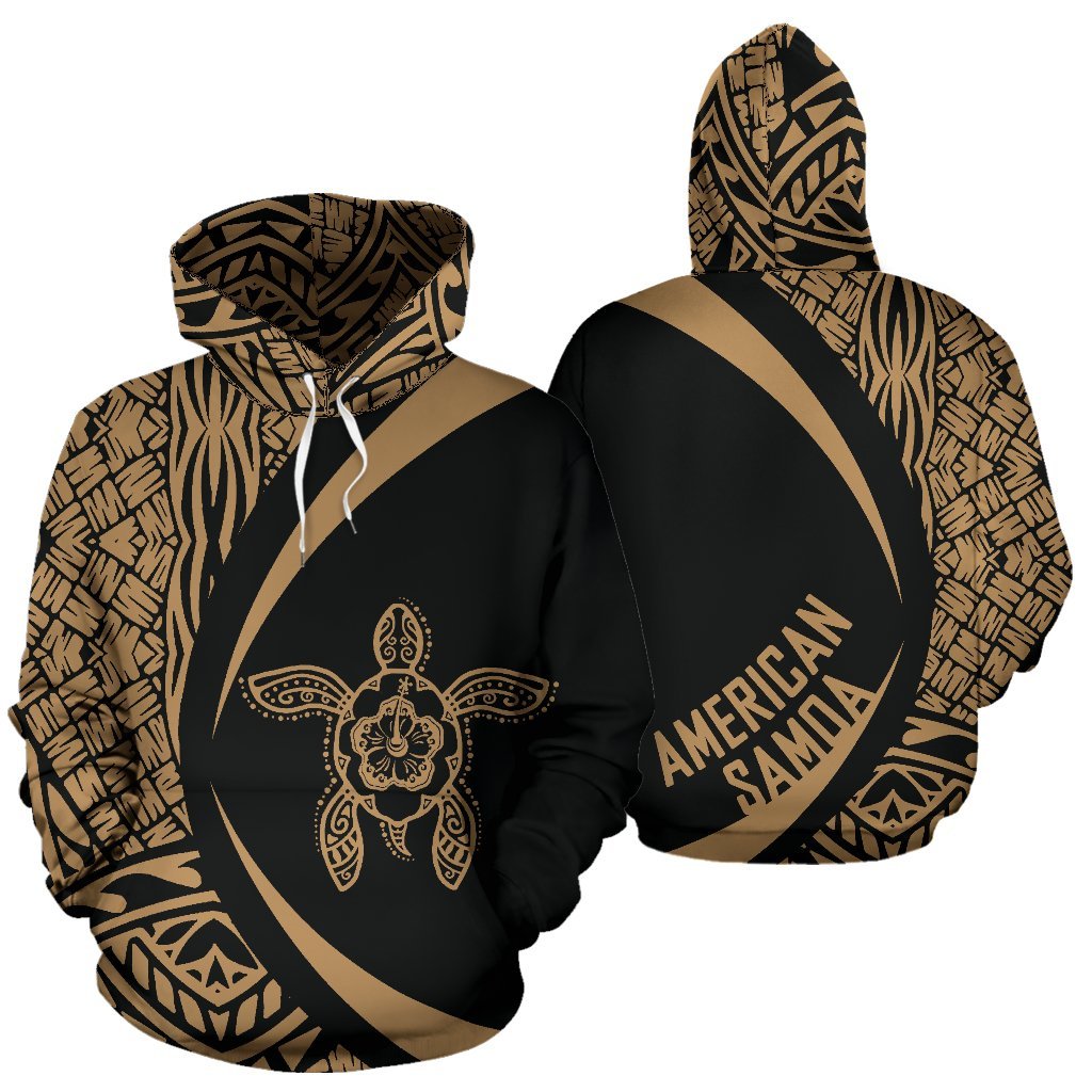 American Samoa Turtle Polynesian Hoodie - Circle Style 03 - Vibe Hoodie Shop