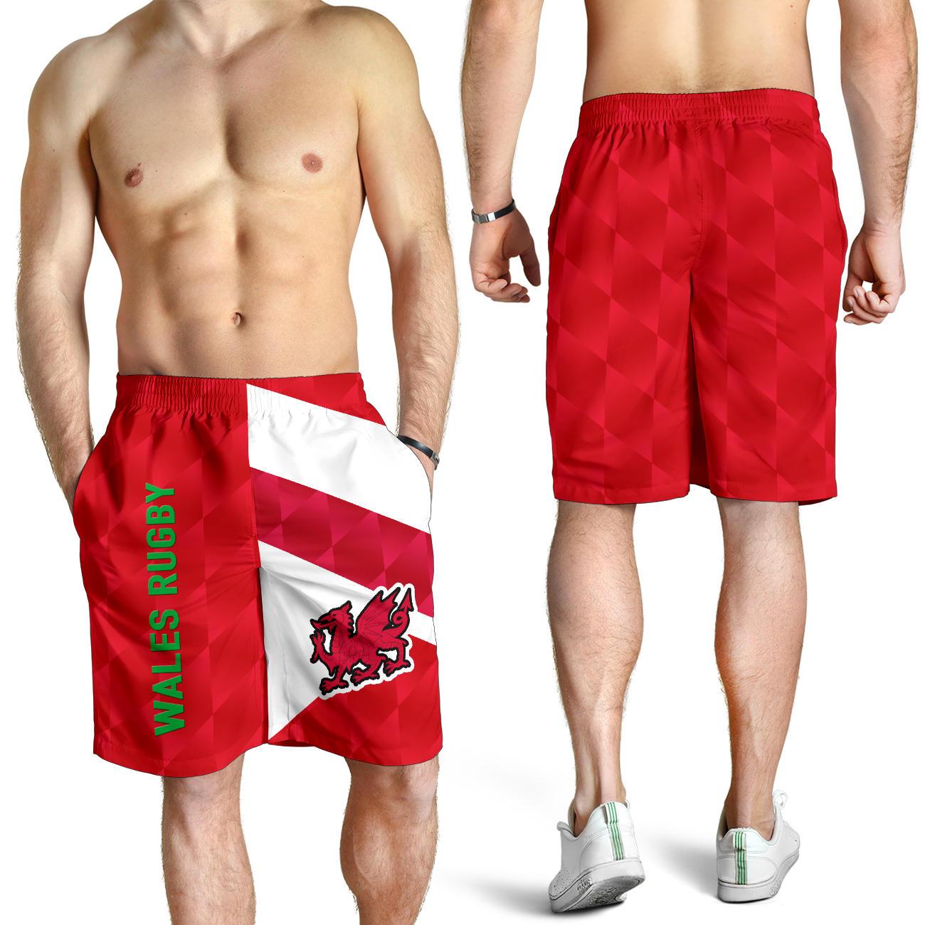 Wales Rugby Men Shorts Sporty Style - Vibe Hoodie Shop