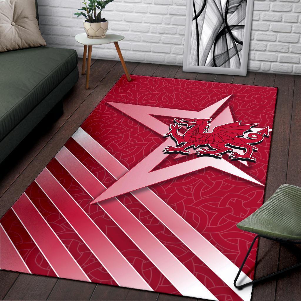 Wales Celtic Area Rug - Wales Star - Vibe Hoodie Shop