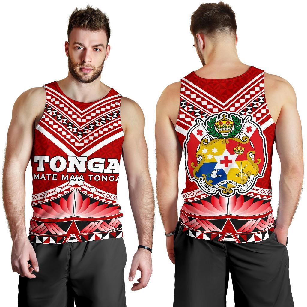 Mate Ma'A Tonga Pattern Men's Tank Top - Vibe Hoodie Shop