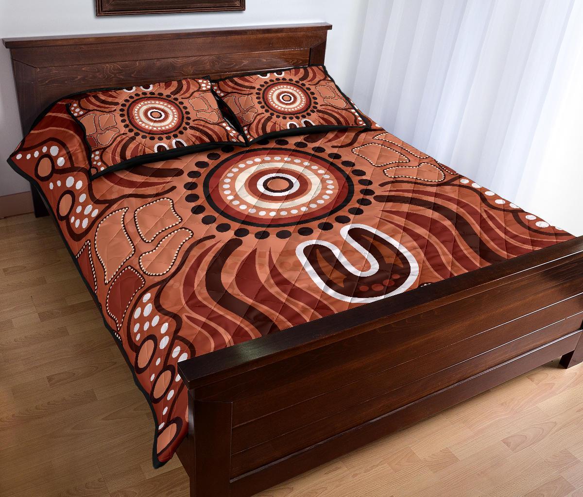 Aboriginal Quilt Bed Set - Indigenous Art Patterns Ver02 - Vibe Hoodie Shop