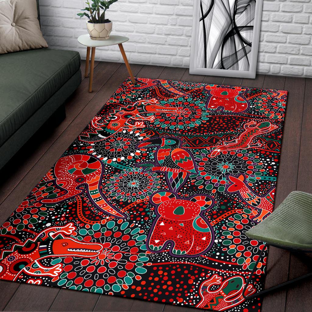 Rugs - Aboriginal Animal and Dot Acrylic Paint - Vibe Hoodie Shop