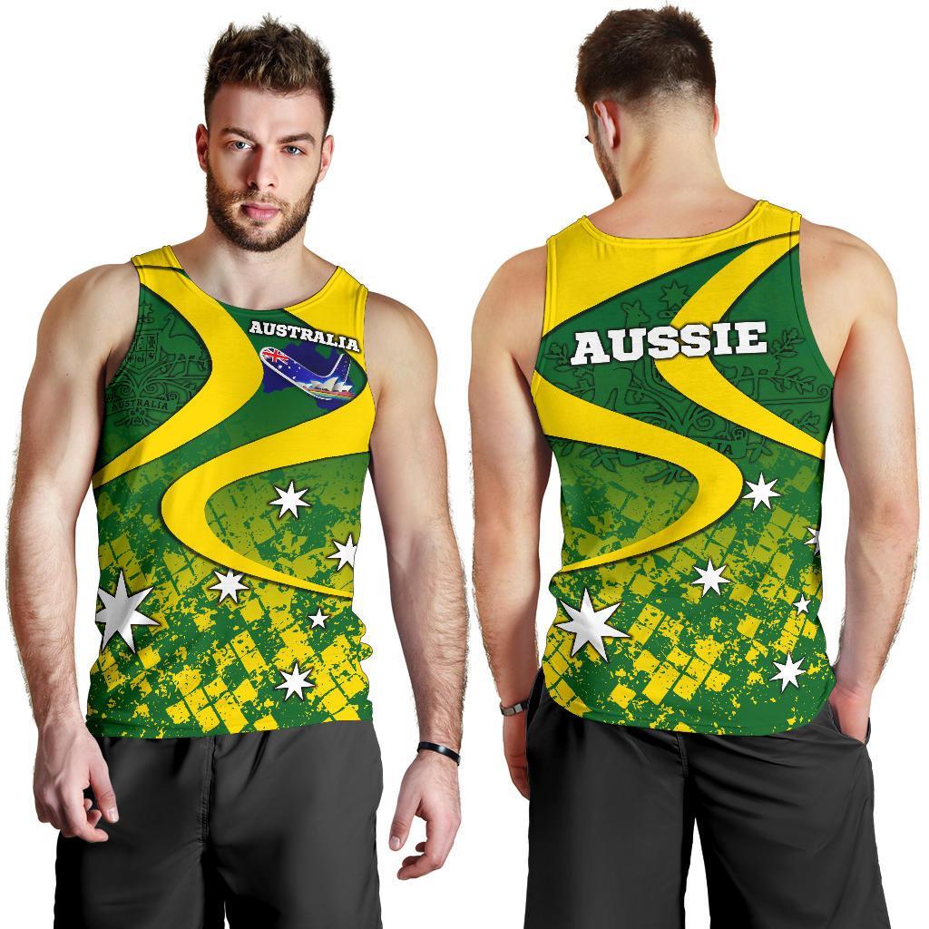 Tank Top - Australia National Color Mens Tank - Men - Vibe Hoodie Shop