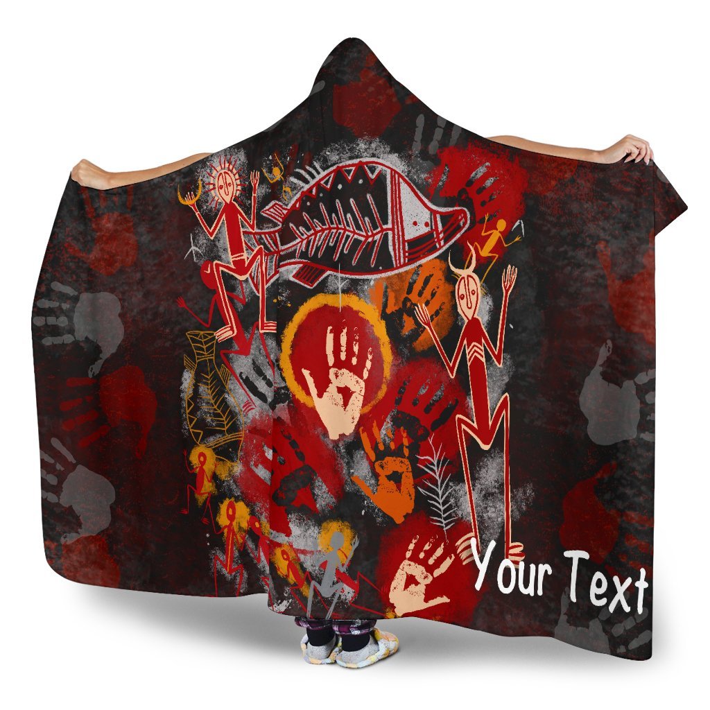 custom-aboriginal-hooded-blanket-indigenous-fish-hand-art