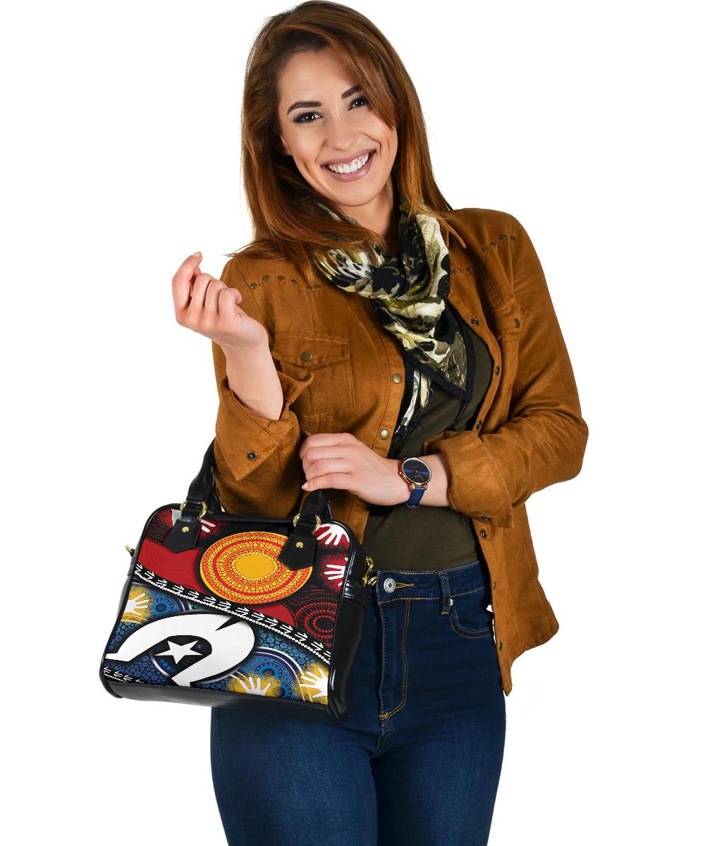 Shoulder Handbag - Australian NAIDOC Aboriginal and Torres Strait Islands Flags - Vibe Hoodie Shop