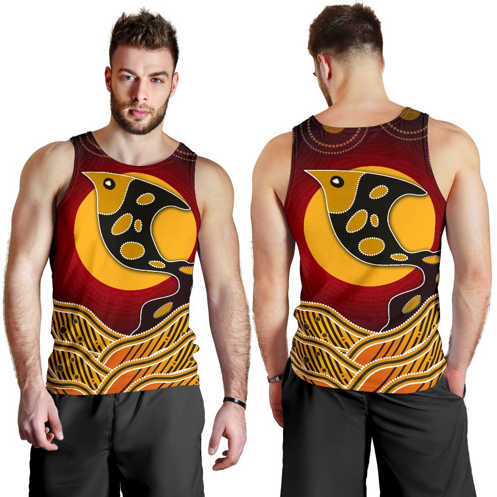 Men's Tank Tops - Aboriginal Dot Patterns Fish - Vibe Hoodie Shop