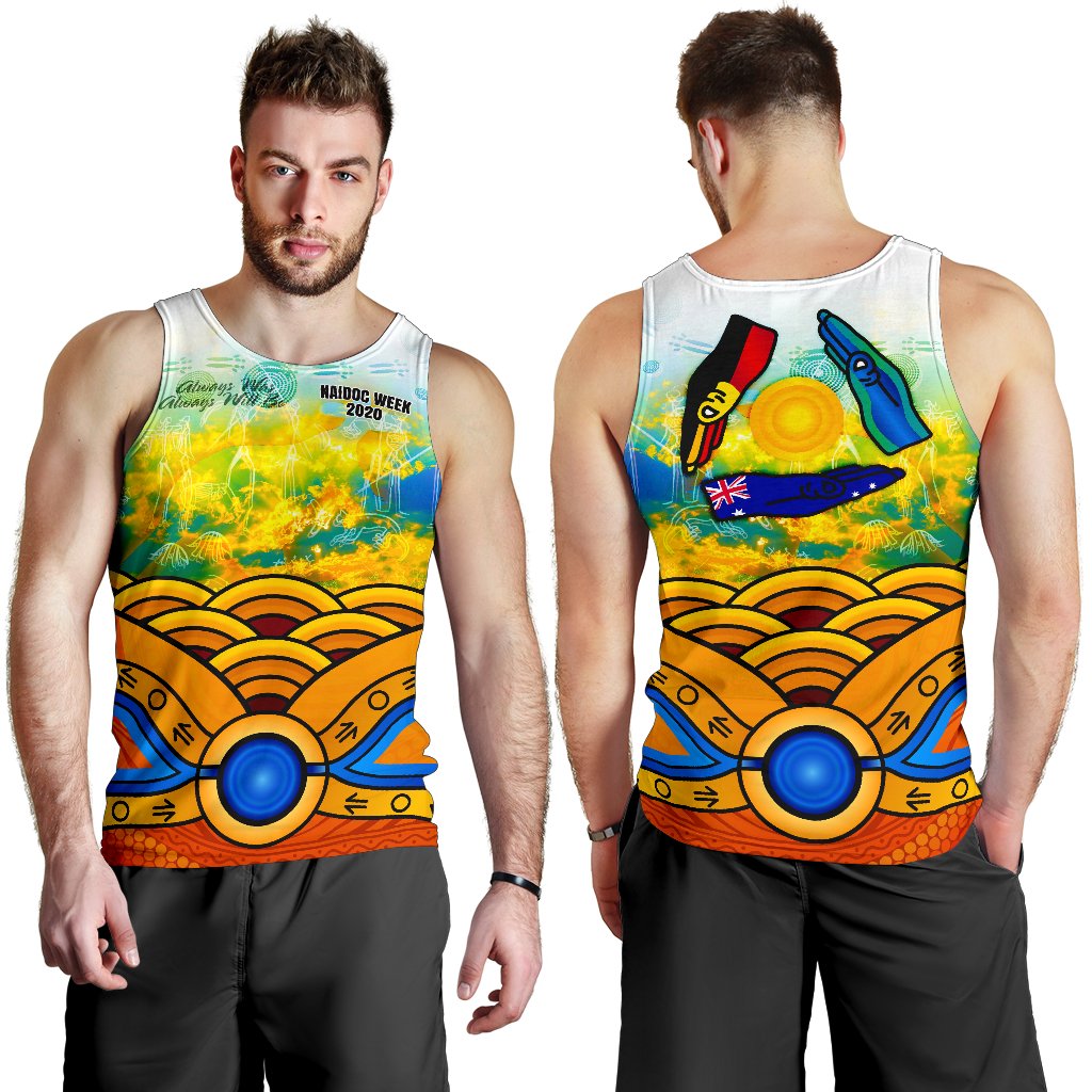 Aboriginal Men's Tank Top, Australia Kangaroo NAIDOC Week 2021 - Vibe Hoodie Shop